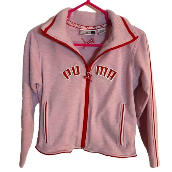 Puma Lightweight Zippered Jacket Pink/Red size 3T - Picture 1 of 4